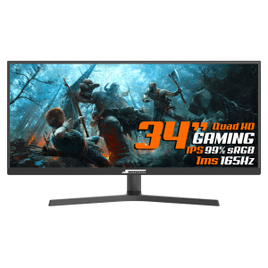 Monitor Gamer SuperFrame Vision Ultra 34" UltraWide Quad HD Painel IPS G-Sync/FreeSync 1ms - SFV3415 na Terabyte Shop