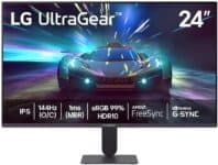 Monitor LG UltraGear 24" com alta performance, cores vibrantes e tecnologia G-SYNC para jogos extremos. na Amazon