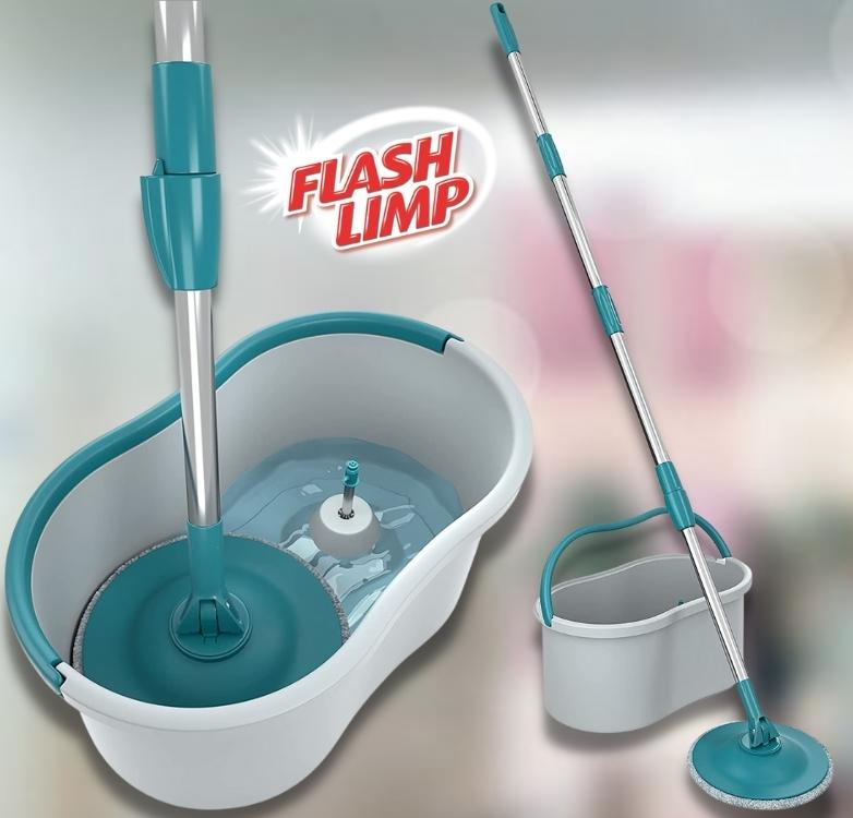Mop Giratório Eco, ideal para pisos frios, sintéticos ou madeira, MOP0154, Flash Limp, Cinza na Amazon