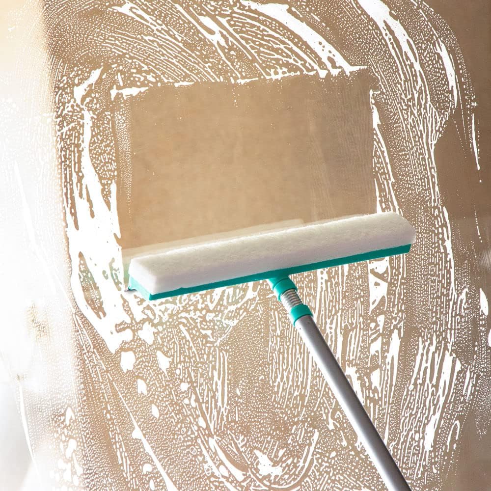 Mop Limpa Vidros 2 em 1: Lava e Seca com Cabo, Cor Turquesa/Prata, Linha Noviça, Bettanin na Amazon