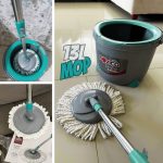 Mop Twister de Microfibra com Cabo e Balde de 13 Litros na Amazon