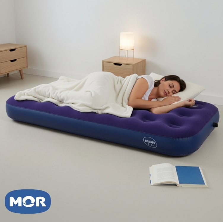 Mor Life – Colchão Inflável Multiuso Solteiro com Fole na Amazon