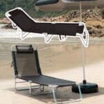 Mor – Cadeira Espreguiçadeira em Alumínio Preta na Amazon