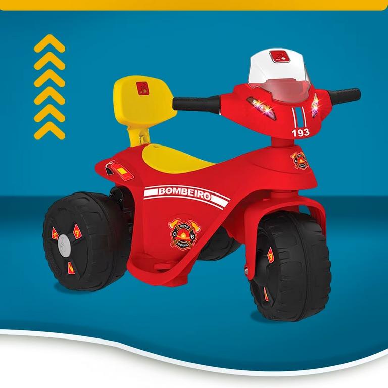 Moto Elétrica Scooter Bombeiro 2673 Bandeirante 6V – Vermelha na Extra