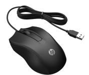 Mouse com Fio HP USB 100 – Sensor Óptico de 1600 DPI, Design Ambidestro, Conectividade USB-A, Compatível com Windows e macOS, Plug & Play, Preto na Amazon