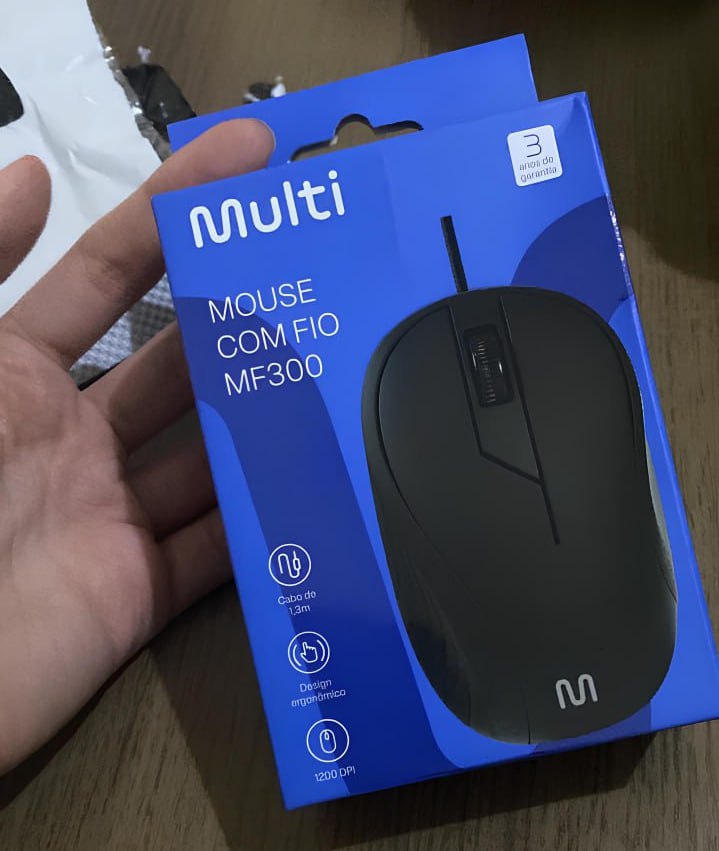 Mouse com Fio Multi Wave Textura Emborrachada Cabo de 130cm – MO222 na Amazon