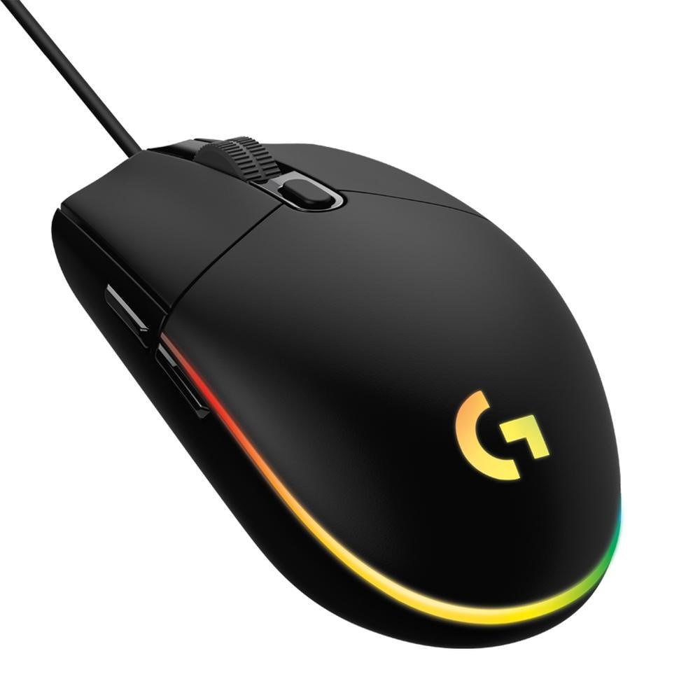 Mouse Gamer Logitech G203 LIGHTSYNC RGB, Efeito de Ondas de Cores, 6 Botões Programáveis e Até 8.000 DPI – Preto na Amazon