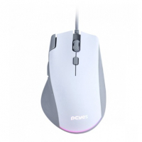 Mouse Gamer PCYES Zyron, RGB, 6 Botões, 12800 DPI, White, PMGZRGBW na Terabyte Shop