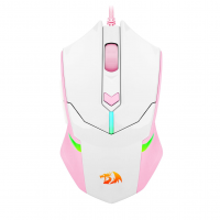 Mouse Gamer Redragon Centrophorus RGB Branco/Rosa na Amazon