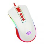 Mouse Gamer Redragon Cobra, RGB, 12400DPI, 8 Botões, Branco e Vermelho – M711C na KaBuM!