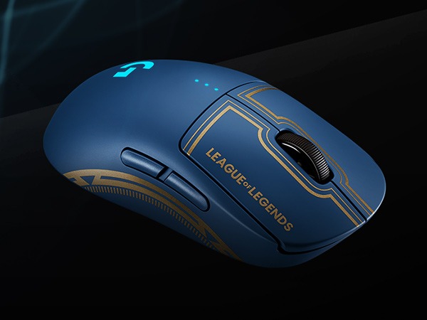 Mouse Gamer Sem Fio Logitech G PRO League Of Legends, RGB, 25.600 DPI, Wireless, Lightspeed, 8 Botões, Hero 25K, Azul – 910-006450 na KaBuM!