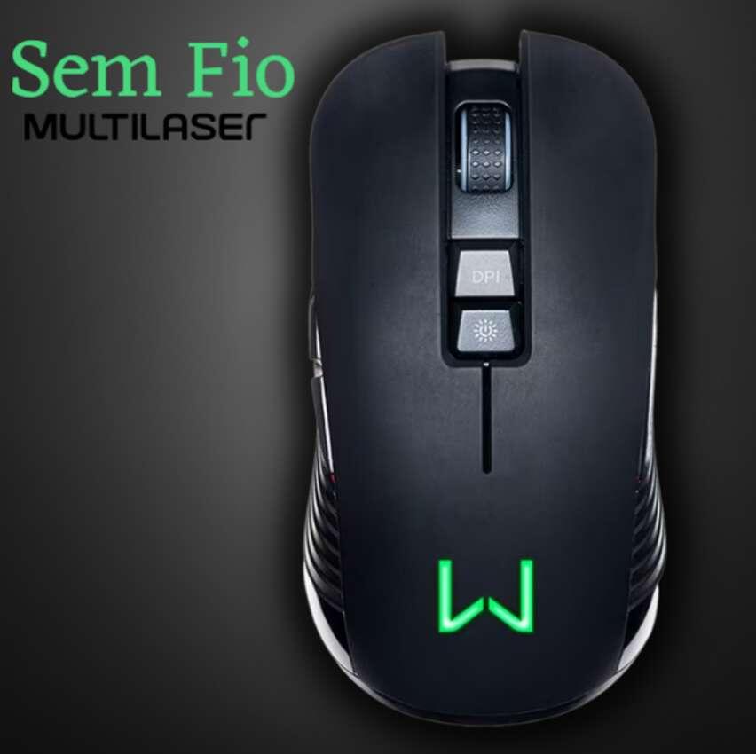 Mouse Gamer Sem Fio Multilaser Warrior Akin MO280 – Preto na Casas Bahia