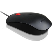 Mouse Lenovo USB, Essentials, 1600DPI, Preto na KaBuM!