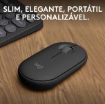 Mouse sem fio Logitech Pebble 2 M350s com Clique Silencioso, Design Slim Ambidestro, Conexão Bluetooth e Pilha Inclusa – Grafite na Amazon