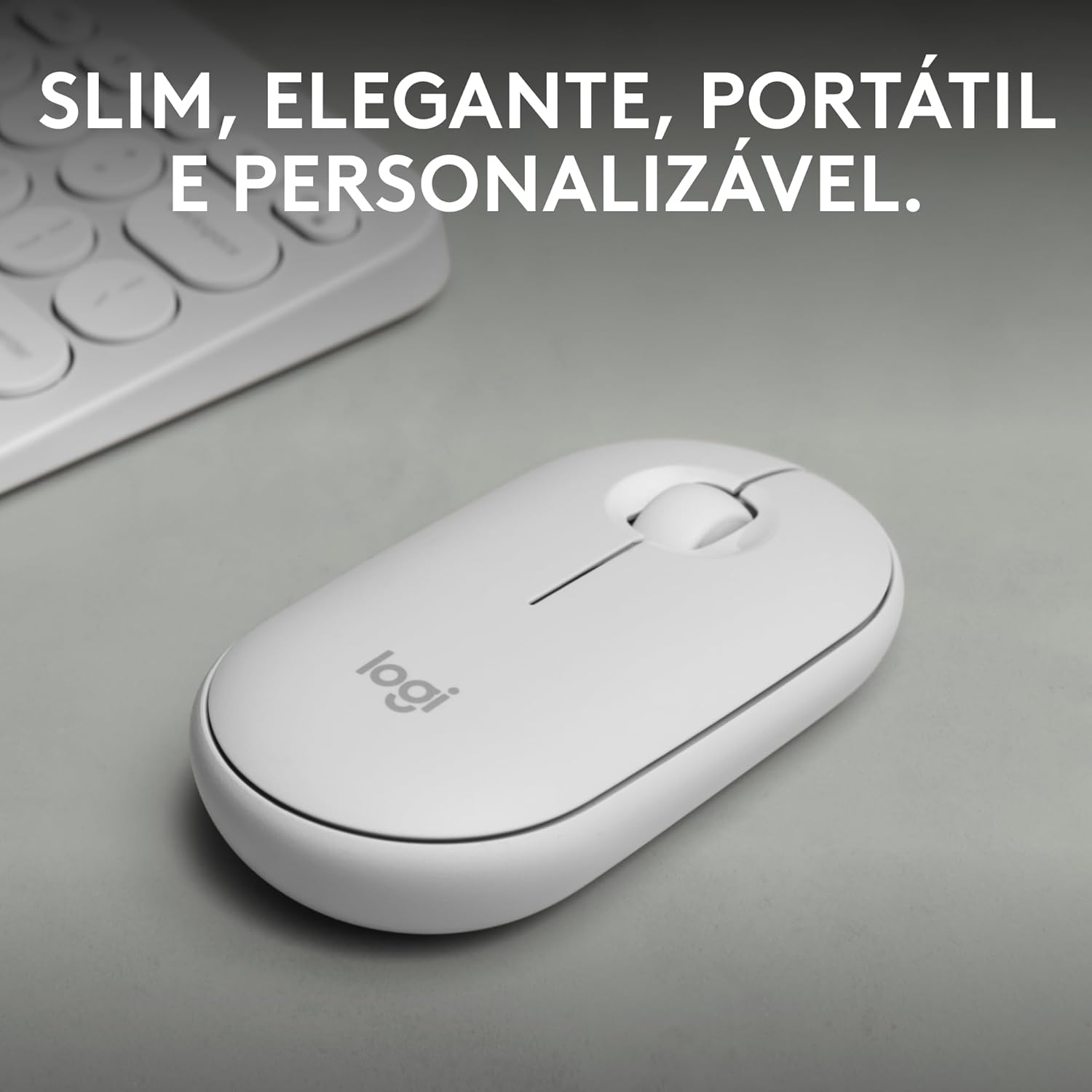 Mouse sem fio Logitech Pebble 2 M350s com Clique Silencioso, Design Slim Ambidestro, Conexão Bluetooth e Pilha Inclusa – Branco na Amazon