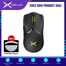 Mouse sem Fio Recarregável M800PRO PAW3370 RGB óptico - Delux na Aliexpress