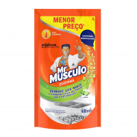 Mr Músculo Cozinha Limão, Detergente Desengordurante Refil, Sachê 400ml na Amazon