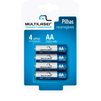 Multi Pack C/ 4 Pilhas AA Recarregáveis 2500 MAh CB052 na KaBuM!