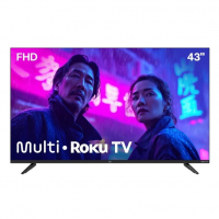 Multi Roku TV 43" Smart DLED FHD Wi-fi 3 HDMI Alexa E Google Home na Amazon