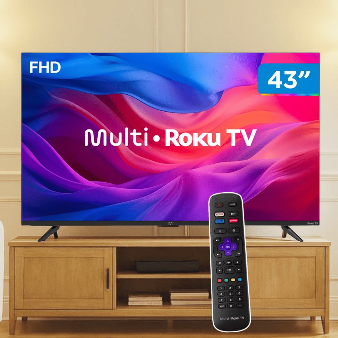 Multi Roku TV 43″ Smart DLED Wi-fi 3 HDMI Compatível com Alexa e Google Home – TL056M na Amazon