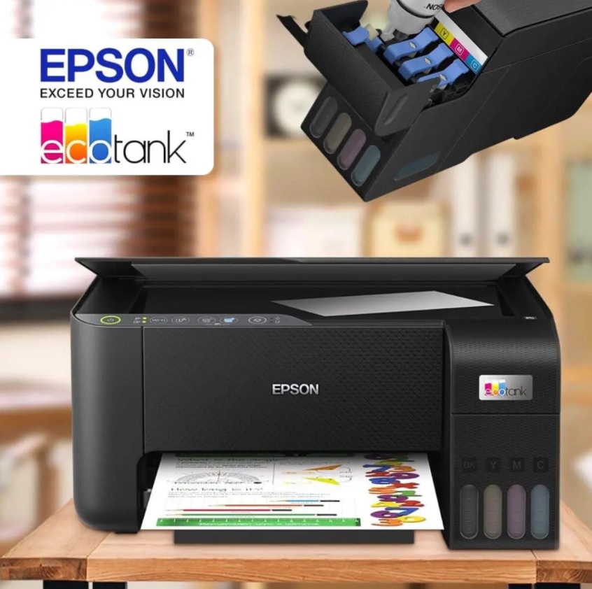 Multifuncional Epson EcoTank L3250 – Tanque de Tinta Colorida, Wi-Fi Direct, USB, Bivolt, Preto na Amazon