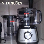 Multiprocessador de Alimentos Mondial Preto – Turbo Chef MPN-01-B 5 Funções 1000W na Magazine Luiza