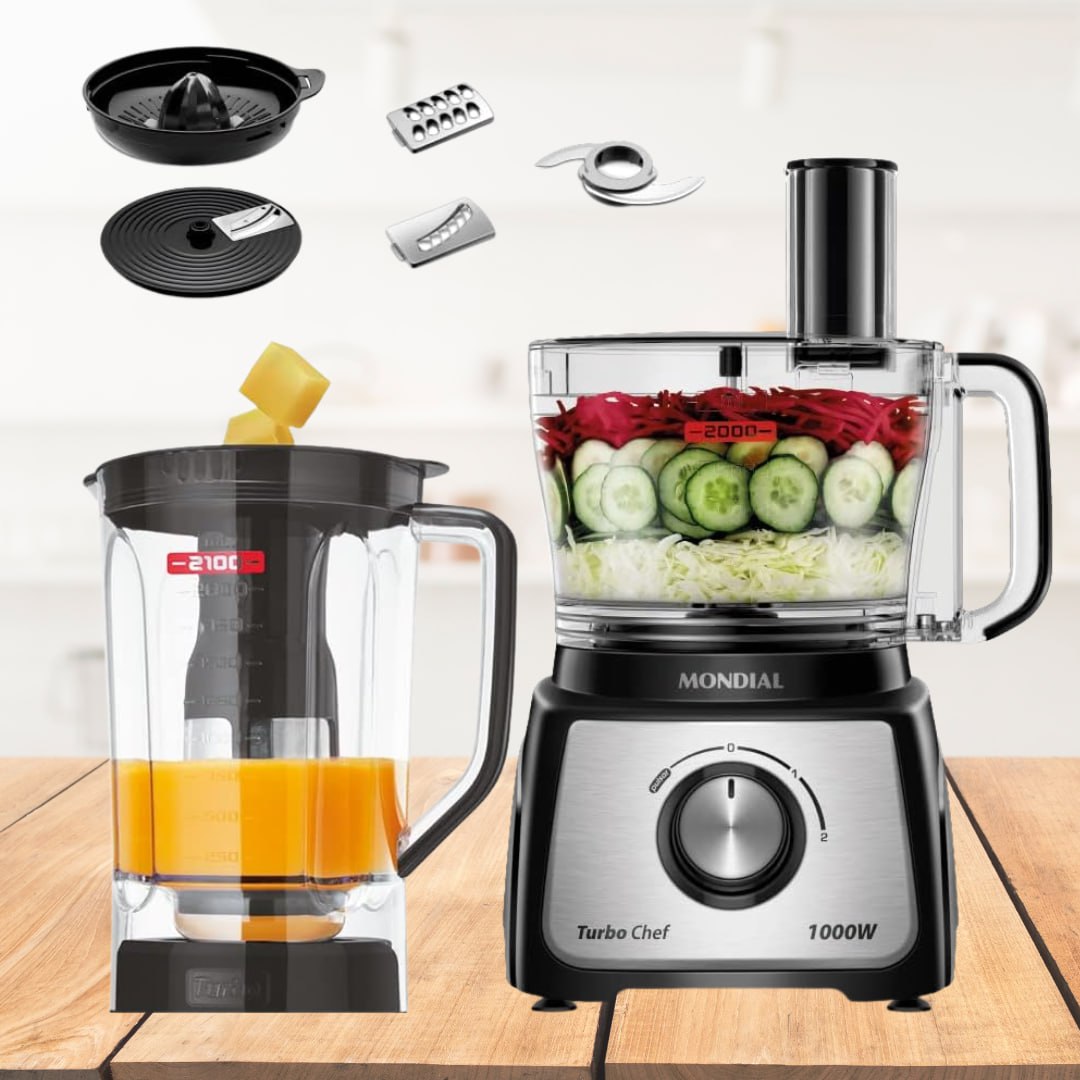 Multiprocessador Turbo Chef 7 em 1, Mondial, Preto, 1000W, 220V – MPN-01-BE na Amazon