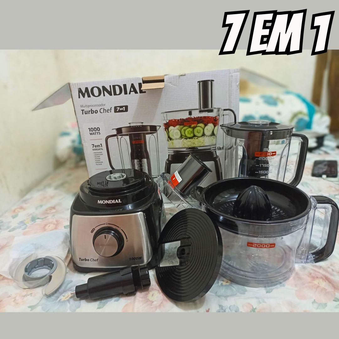 Multiprocessador Turbo Chef 7 em 1, Mondial, Preto, 1000W – MPN-01-BE na Amazon