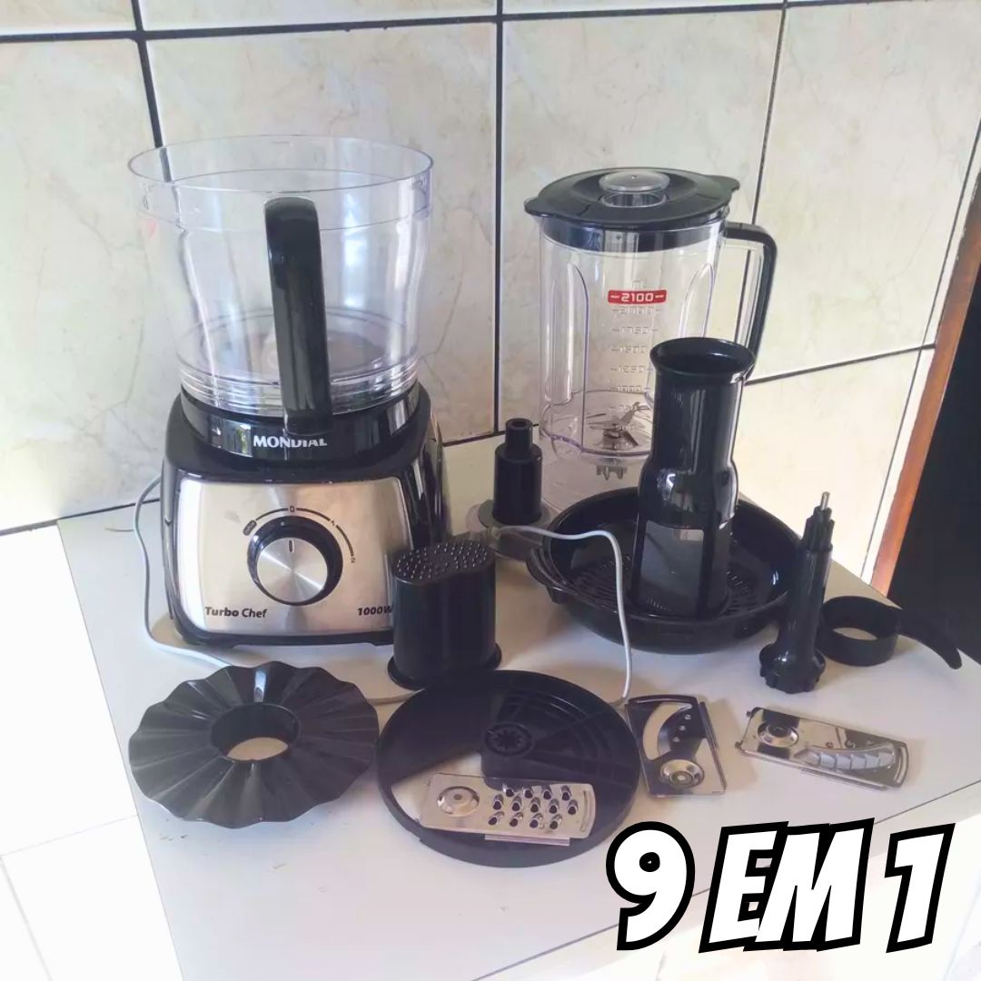 Multiprocessador Turbo Chef 9 em 1, Mondial, Preto, 1000W – MPN-01-BF na Amazon