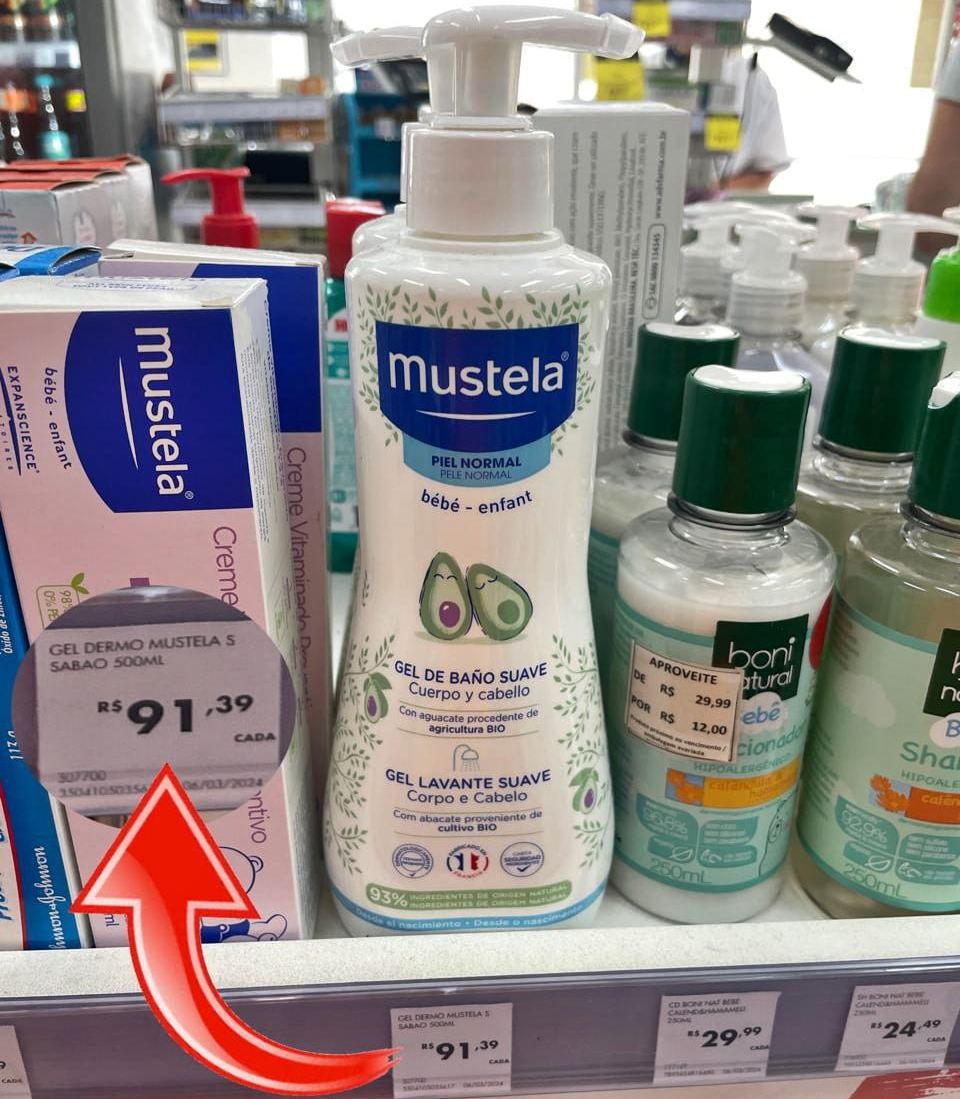 Mustela BR Gel Lavante Suave Com Abacate Orgânico 500Ml na Amazon