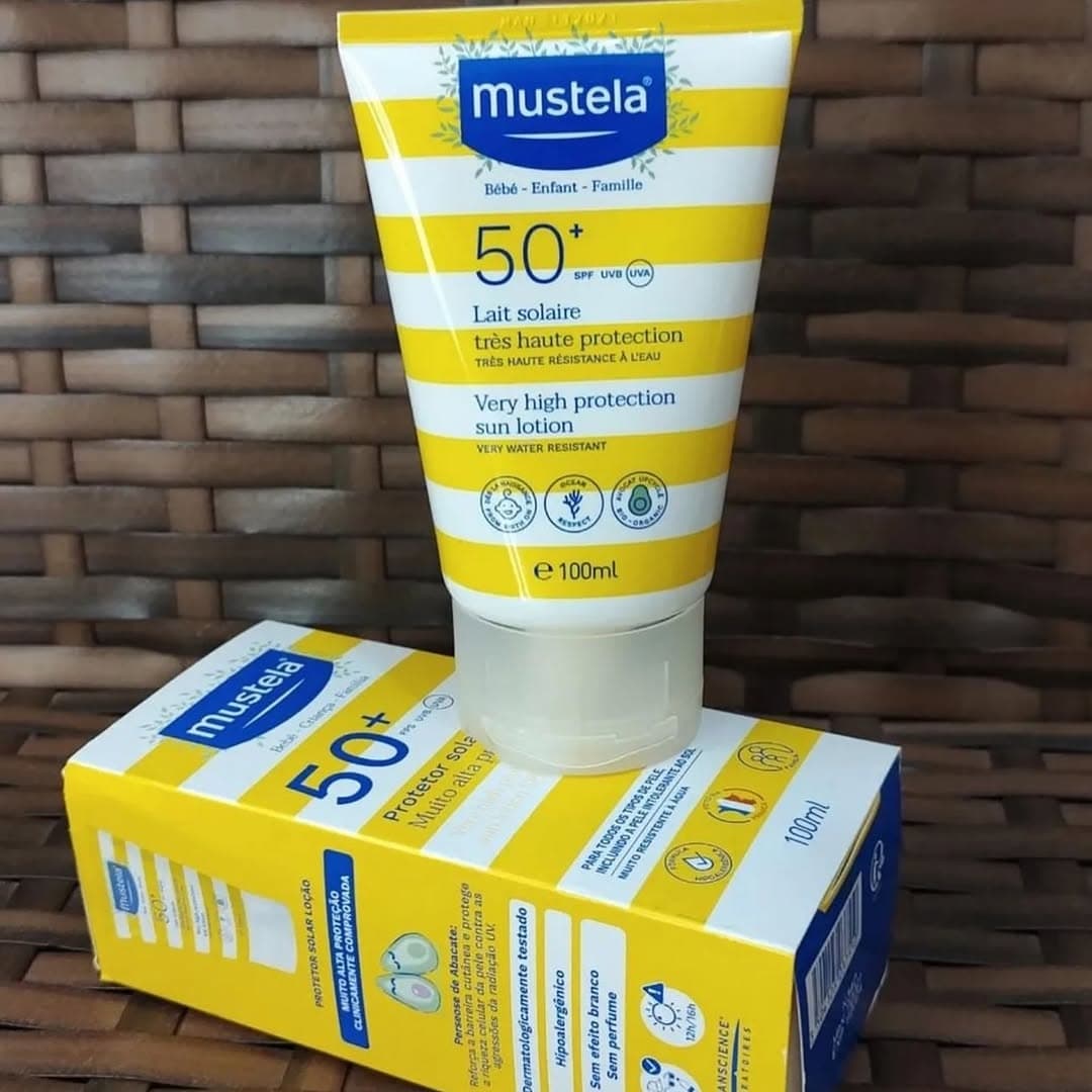 Mustela Solares Protetor Solar Infantil Loção Rosto E Corpo Fps 50+ 100 Ml na Amazon