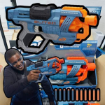 NERF Elite 2.0 Commander RD-6, lançador em plástico Azul e Laranja com 12 dardos, brinquedo para meninos e meninas acima de 8 anos na Amazon