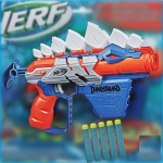NERF Lança Dardos Dino Stego-Smash com 5 Dardos Oficiais e Porta Dardos – F0806 – Hasbro, Azul, laranja e branco na Amazon