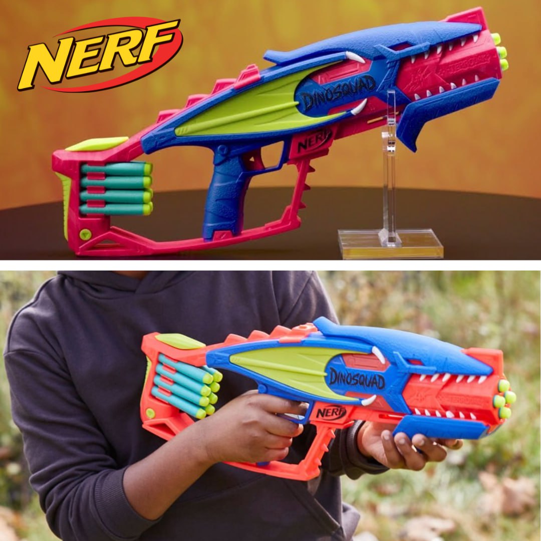Nerf, Lançador DinoSquad Terrodak, Azul e Laranja na Amazon