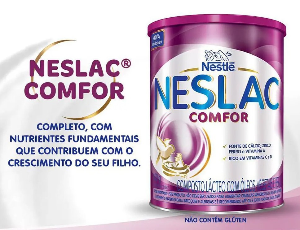 Neslac Comfor Composto Lácteo Infantil Nestlé Lata 800g na Casas Bahia