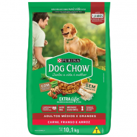 NESTLÉ PURINA DOG CHOW EXTRALIFE Adultos Médios E Grandes Carne, Frango E Arroz 10,1kg na Amazon