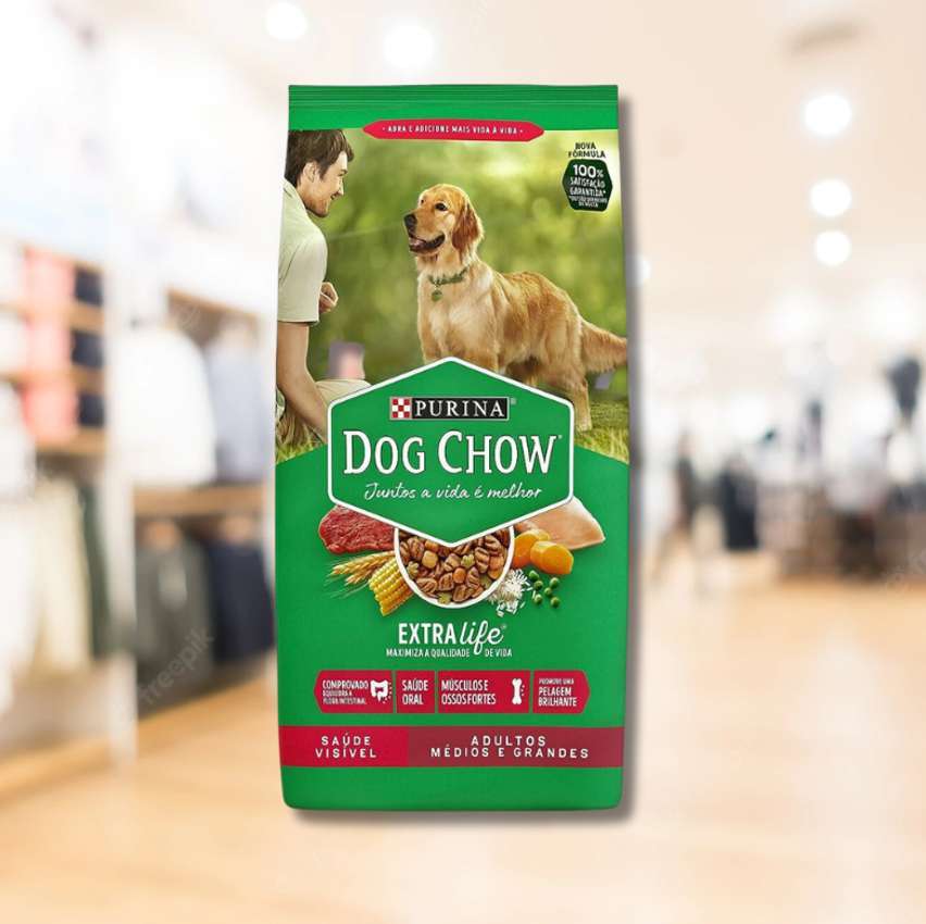 NESTLÉ PURINA DOG CHOW EXTRALIFE Adultos Médios e Grandes Carne, Frango e Arroz 10,1kg na Amazon