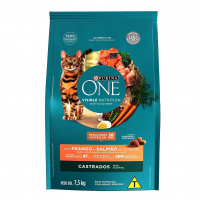 NESTLÉ® PURINA® ONE® Ração Seca Para Gatos Adultos Castrados Todas As Raças Frango E Salmão 7,5kg na Amazon