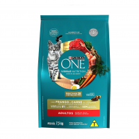 NESTLÉ® PURINA® ONE® Ração Seca Para Gatos Adultos Todas As Raças Frango E Carne 7,5kg na Amazon