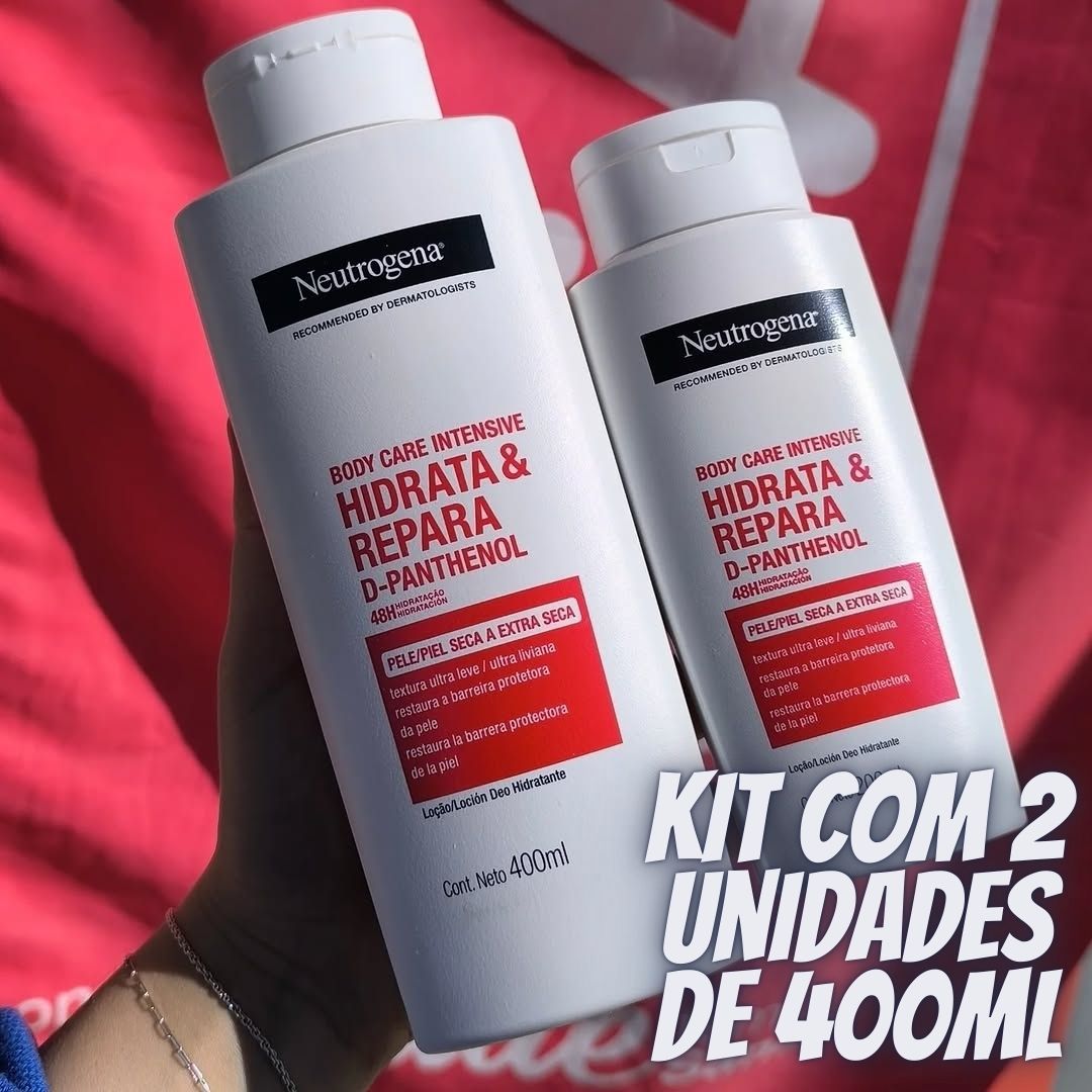 Neutrogena Hidratante Corporal Body Care Intensive Hidrata&Repara, Kit com 2 Unidades de 400ml na Amazon