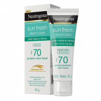 Neutrogena Sun Fresh Protetor Solar Facial Para Pele Oleosa Derm Care Sem Cor FPS 70, 40g na Amazon