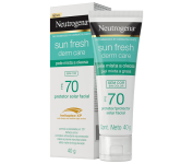 Neutrogena Sun Fresh Protetor Solar Facial Para Pele Oleosa Derm Care Sem Cor FPS 70, 40g na Amazon