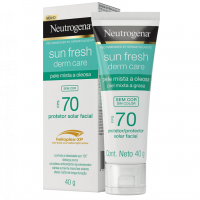 Neutrogena Sun Fresh Protetor Solar Facial Para Pele Oleosa Derm Care Sem Cor FPS 70, 40g na Amazon