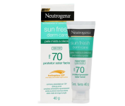 Neutrogena Sun Fresh Protetor Solar Facial Para Pele Oleosa Derm Care Sem Cor FPS 70, 40g na Amazon