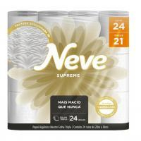 Neve Papel Higiênico Supreme Folha Tripla, 20m, Leve 24 Pague 21 Rolos na Amazon