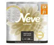 Neve Papel Higiênico Supreme Folha Tripla, 20m, Leve 24 Pague 21 Rolos na Amazon