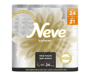 Neve Papel Higiênico Supreme Folha Tripla, 20m, Leve 24 Pague 21 Rolos na Amazon