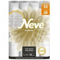 Neve Papel Higiênico Supreme Folha Tripla, 20m, Leve 32 Pague 28 Rolos na Amazon