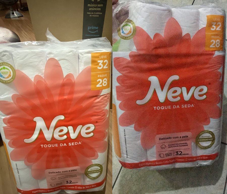 Neve Papel Higiênico Toque de Seda Folha Dupla, 30m, Leve 32 Pague 28 Rolos na Amazon
