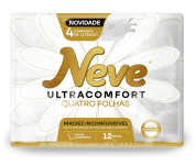 Neve Papel Higiênico Ultracomfort, Folha Quádrupla, 20m, 12 rolos na Amazon